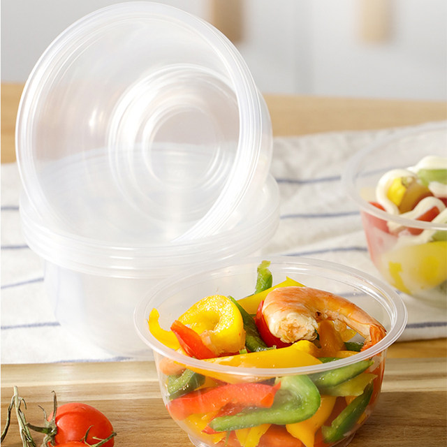 Zhikang disposable bowl packed meal box plastic household ice powder ...