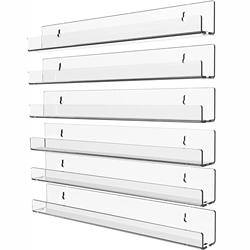 Wall-Mounted Display Rack Bookshelf Acrylic Transparent Storage Rack U-Shaped Shelf Wall-Mounted Children's Bookshelf