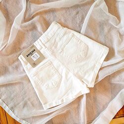 White Denim Shorts for Women, High-Waisted, Summer 2024 New Style, Loose A-Line, Slimming, Hot Pants for Petite Girls