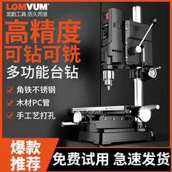 Longyun Industrial-Grade Bench Drill, Small Household 220V High-Power Multi-Functional Milling Machine, High-Precision Drilling and Punching Machine
