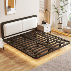 Xinjiang  Floating Bed Frame Steel Frame Modern Casual Bed Without Headboard Slatted Frame Tatami Bed for Home Master Bedroom Single/Double