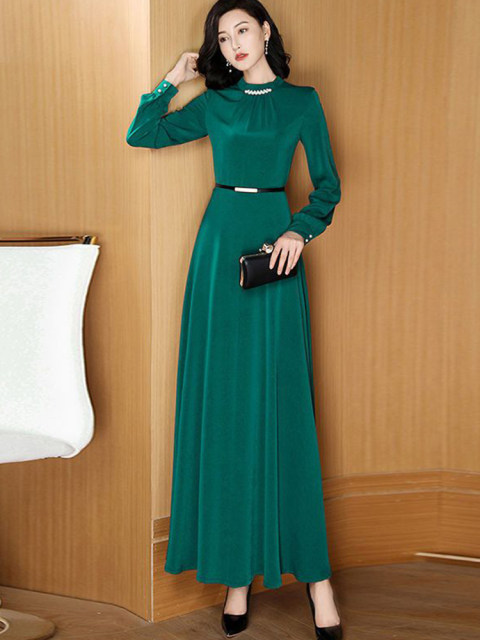 2025 Black dress women's  spring new suit collar waist thin temperament fake two pleated skirt