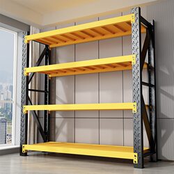 Warehouse Shelves, Multi-Layer Storage Racks, Household Warehouse Heavy-Duty Cargo Racks, Supermarket Commercial Storage Iron Shelves