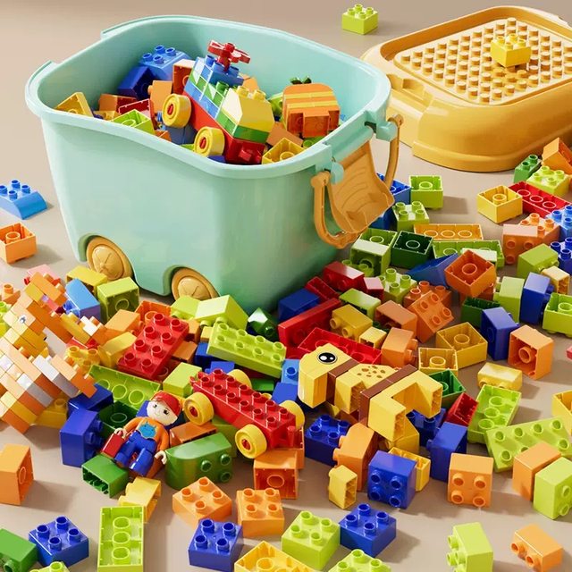 Children's large particle building block table puzzle puzzle assembly multifunctional gaming table puzzle 3 to 6 years old 2025 new model