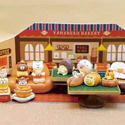 Japanese Zakka Baguette Cat Toy Bread Bakery Coffee Shop Decoration Miniature Scene Desktop Trendy Toy Figurine
