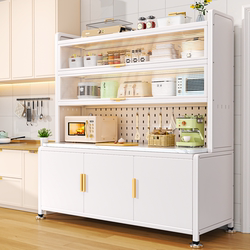 Kitchen Storage Rack, Multi-Functional Dust-Proof Storage Cabinet, Floor-Standing Multi-Layer Storage Cabinet, Dish Cabinet, Microwave Oven, Sideboard Cabinet