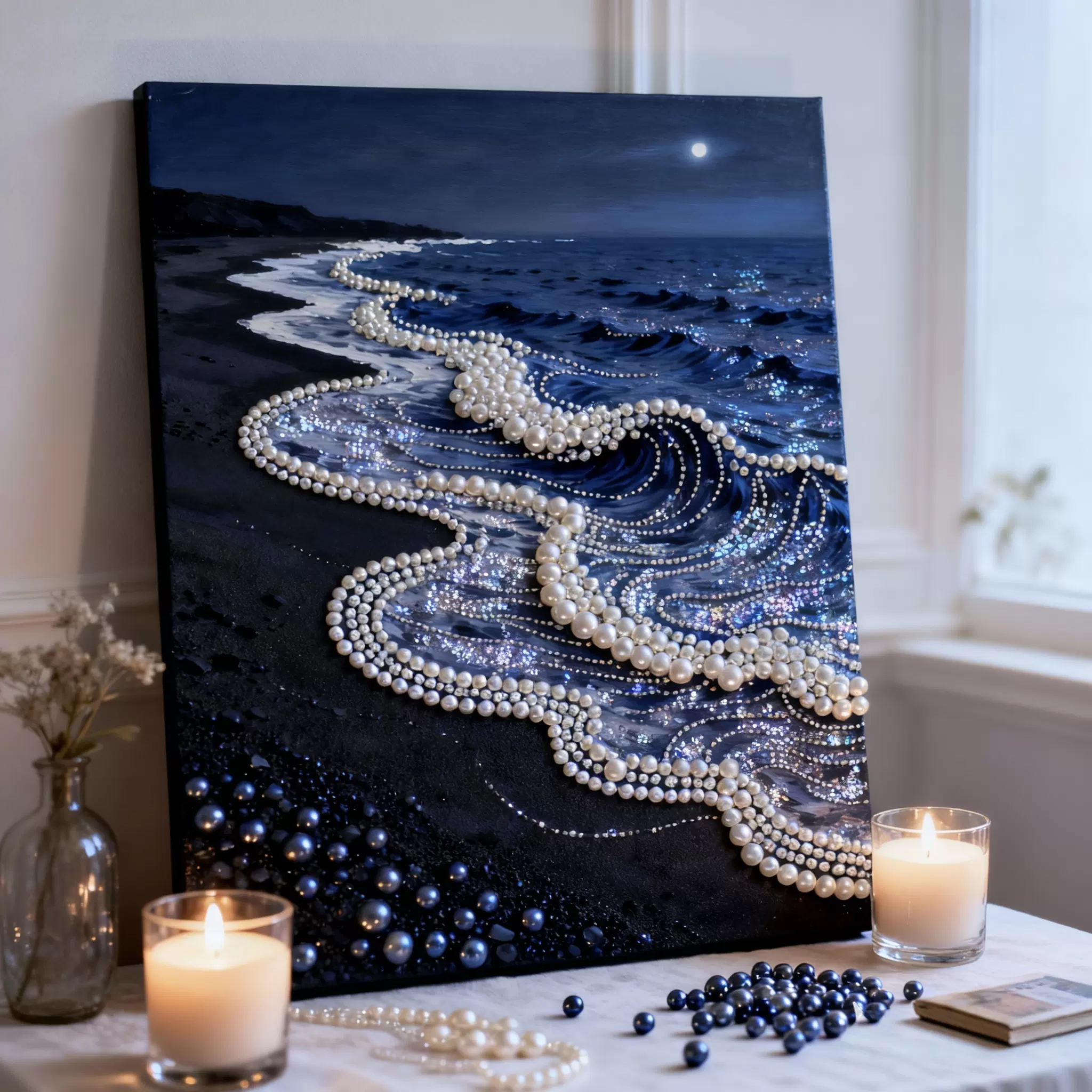 江南水乡数字油画diy风景治愈清新手工绘涂填充色丙烯装饰油彩画