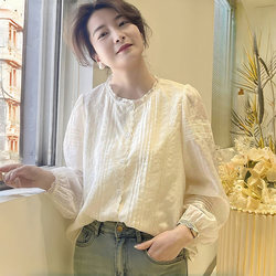 Lace Chiffon Base Shirt Worn Outside a White Shirt for Women, Spring and Autumn 2026 New Style, Stylish Blouse, Shirt Top with a High-End Feel