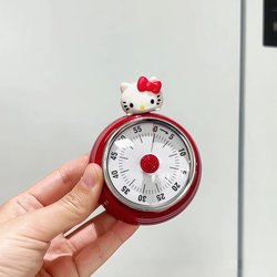 Kt Cat-Themed Multifunctional Kitchen Timer Rotating Mechanical Timer Suction Visual Timer Timer Alarm Clock