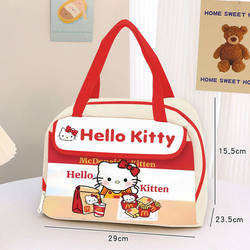 Creative and Cute Kitty Cat Insulated Bag for Female Students to Carry Lunch to School, Thickened Lunch Bag, Capybara Portable Lunch Box Bag