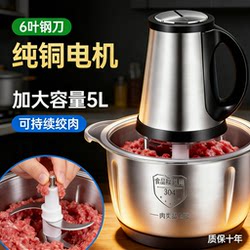 Multifunctional Electric Meat Grinder for Home Use, Stainless Steel, High-Power, Detachable Vegetable and Meat Mincer, Blender, Food Processor
