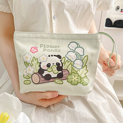 Lily of the Valley Panda Cosmetic Bag Storage Bag Portable Large Capacity Waterproof Cute Travel Cosmetic Bag Women 2025 New Style