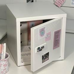 Iron Cabinet with Lock, File Storage Cabinet, Office Small Storage Password Box, Student Home Mobile Phone Safe