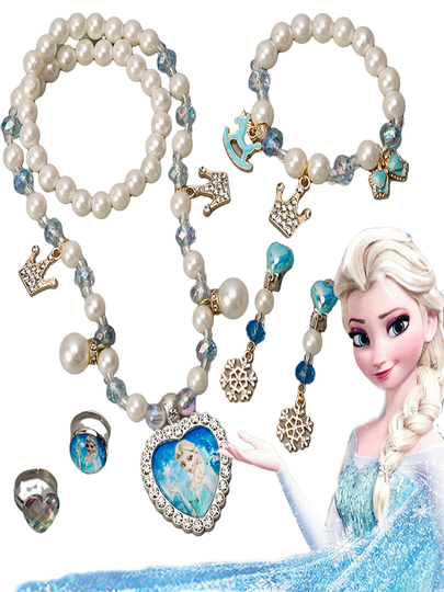 Set Gioielli Principessa Frozen Per Bambine - Borsa Peluche Con Accessori | Regalo Compleanno - Foto 5