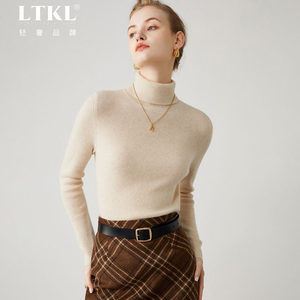 
Ordos City 2025 new turtleneck cashmere sweater winter women pull-up slim base shirt tight knitted sweater