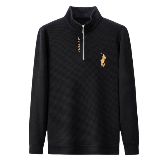 
High-end authentic men's sweatshirts in spring and autumn thickened casual stand collar half zipper free long-sleeved T-shirts in spring and autumn base shirt