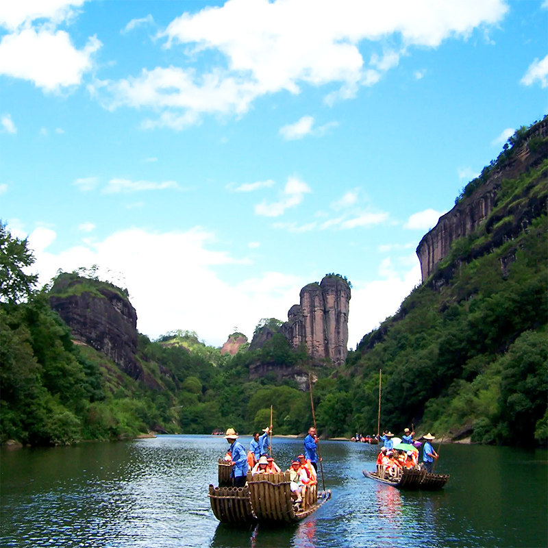 南平武夷山2-8人团三日游跟团游 武夷山2晚3日 九曲溪竹筏漂流