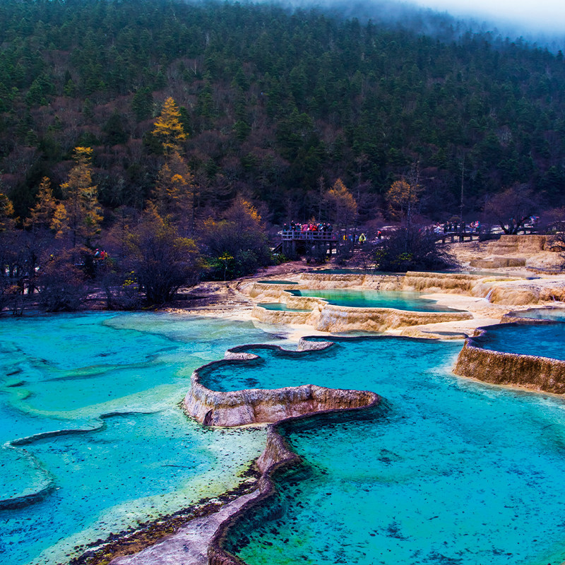 2-8人小团四姑娘山毕棚沟达古冰川九寨沟黄龙5天4晚川西跟团游