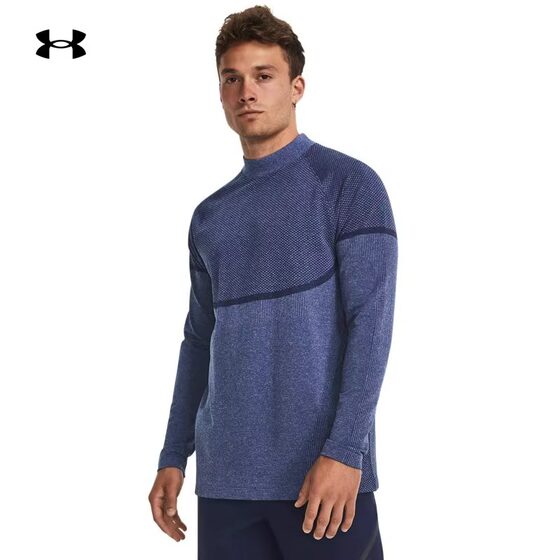 
Under Armour UA Autumn and Winter RUSH Men's High Collar Training Sports Long Sleeve T-shirt 1379283