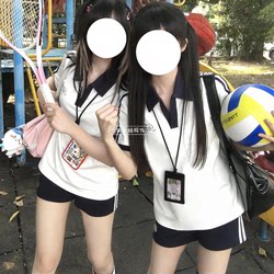 【Miss Rice】Original Jk Uniform Gymnastics Outfit Set Summer School Style Sports Casual Top and Shorts Set