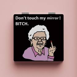 Personalized Double-Sided Small Mirror, Portable Makeup Mirror, Quirky Handheld Makeup Mirror, Foldable Mirror for Students, Funny