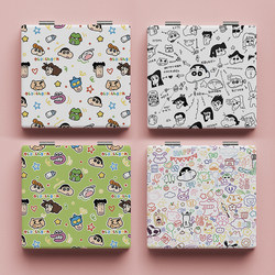 Fun Crayon Shin-Chan Ins-Style Small Mirror, Student Dormitory Makeup Mirror, Portable Foldable Mirror, Cute Double-Sided Mirror