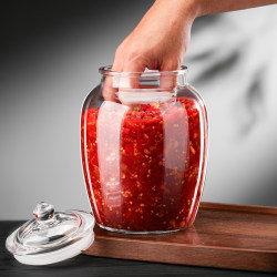 Glass Chili Jar, Special Sealed Food-Grade Pickling Jar, Pickle Fermentation Bottle, Large-Capacity Pickle Jar