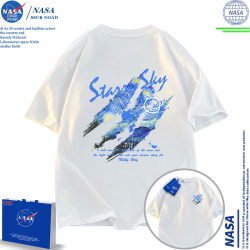 Nasa Co-Branded Van Gogh Starry Night Short-Sleeve T-Shirt for Men 2026 New Summer Pure Cotton American Style Trendy Brand Top for Men and Women