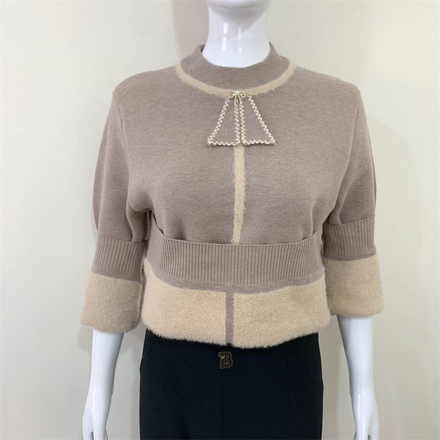 Mom's autumn and winter velvet thickened sweater winter fashion warm top middle-aged and elderly women's all-in-one velvet inner layer