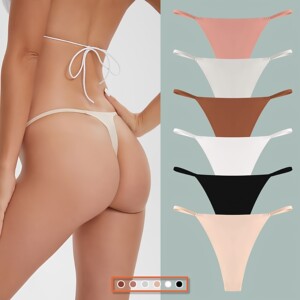 Official thongs for women wearing European and American yoga ice silk traceless sports large-size one-piece sexy underwear