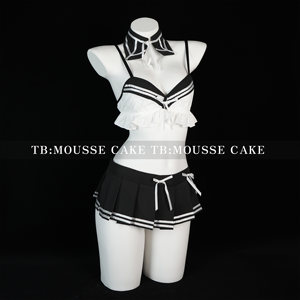 
Sexy pure and sexy split JK college style pleated skirt cos role-playing pure small breasts uniform sunny qqny
