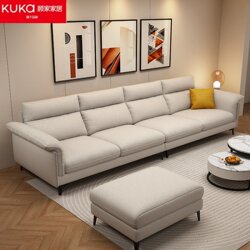 Gujiayuan Home Cream Style Tech Fabric Sofa for Living Room, Small Apartment, Modern Minimalist Straight Row Double/Three-Seater Chaise Lounge