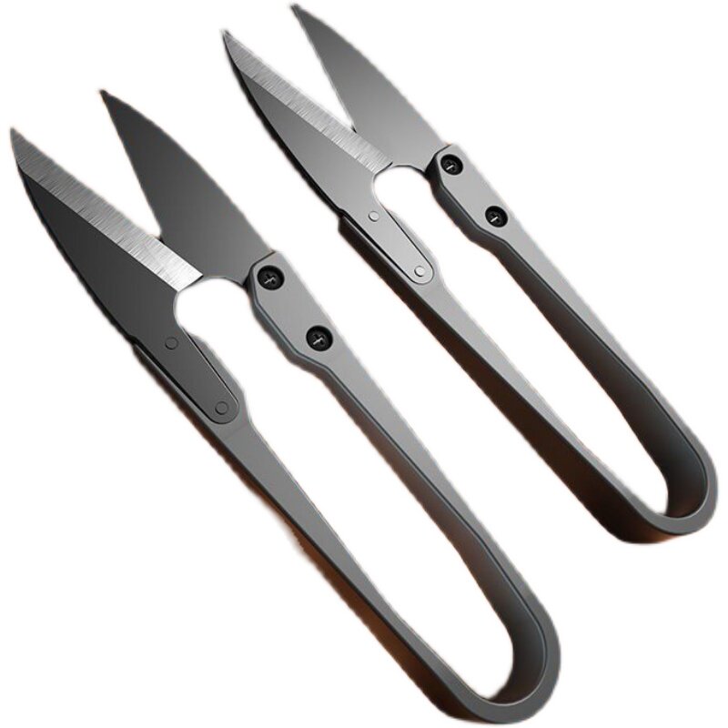 실 자르기용 소형 가위, 가정용 U자형 스프링 실 가위, 손으로 자르는 종이 자르기, 십자수, 의류 재단용, 소형 가위 U-