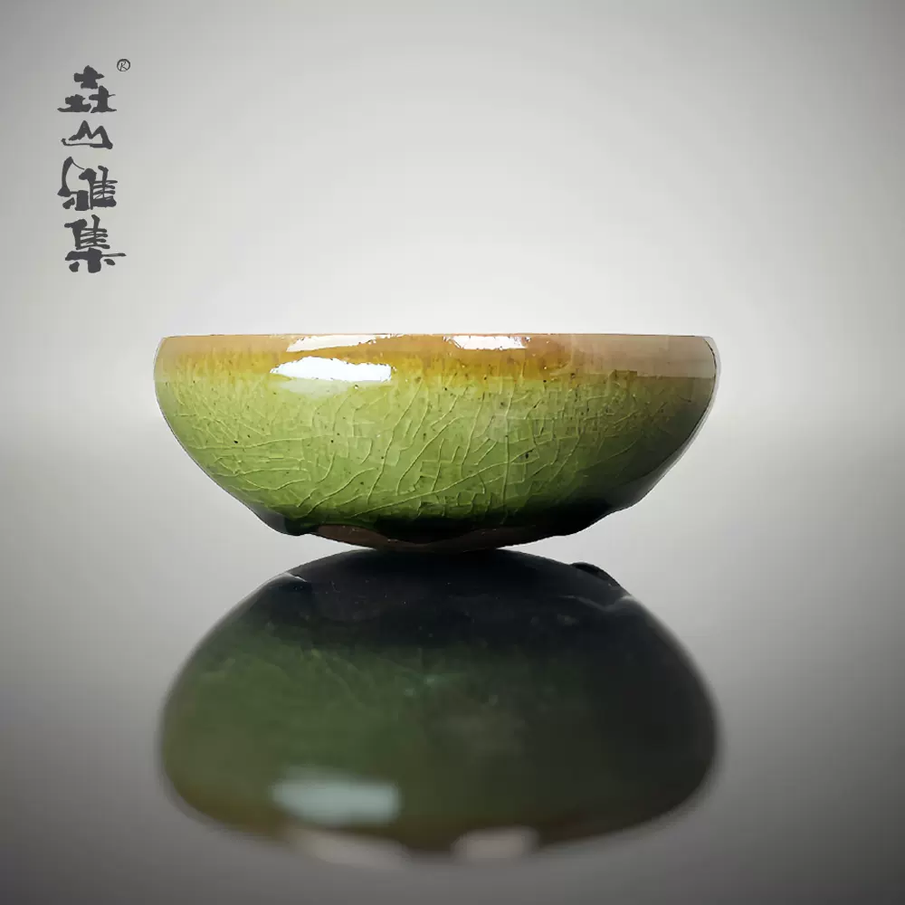 苍葭建窑香炉鬲供御炉式盏建窑冰裂釉茶具产地南平市建阳区茶叶末