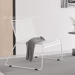 Iron light luxury chair, outdoor Internet celebrity photo chair, lazy leisure chair, backrest, Nordic dining chair, simple cafe chair