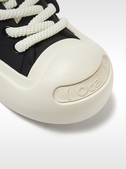 Ocai Canvas Shoes - Black, Thick Sole