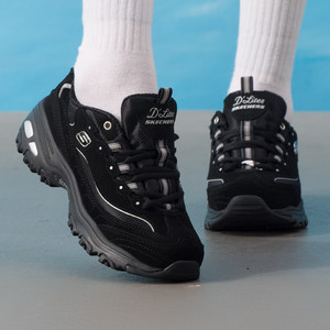 
Skechers women's shoes D'LITES series fashionable strappy sneakers soft and comfortable panda shoes