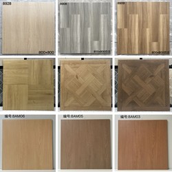 Imitation Wood Floor Tiles Wood Grain Tiles 800X800 Floor Tiles Non-Slip Floor Tiles Tiles Guangdong Foshan Matte Bedroom