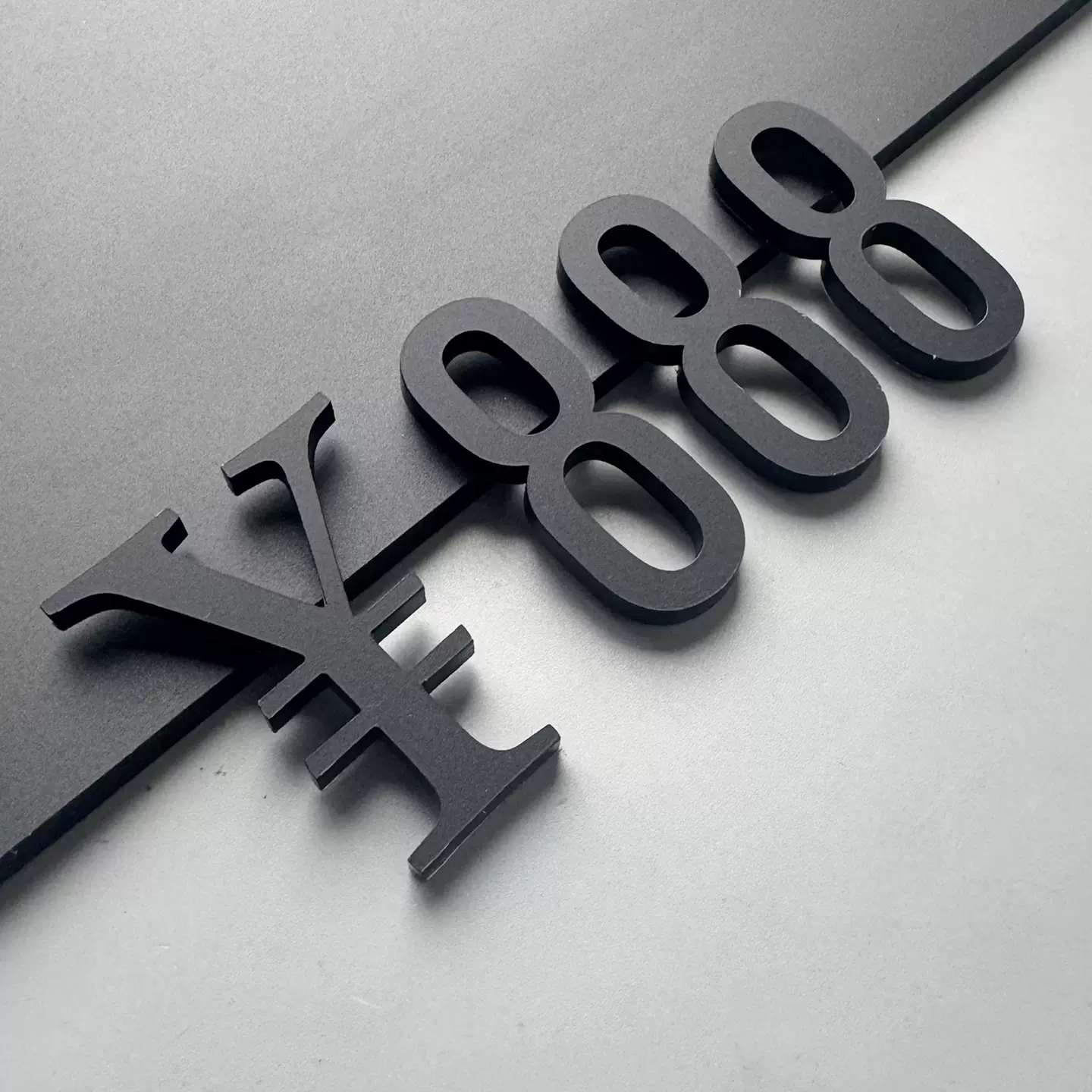 3D立体钱符号数字贴亚克力定制商业闹钟轻奢创意立体英文字母