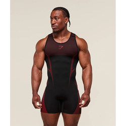 Shark Men's Sexy Tank Top Wrestling Suit Tight-Fitting Strap One-Piece Swimming Sports Fitness Fashion Boys' Training Suit