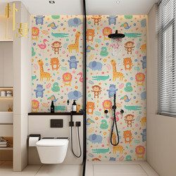 Dopamine Bathroom Tiles Cream Bathroom Cartoon Tiles Kitchen Toilet Wall Tiles Cute Animal Slate Pattern
