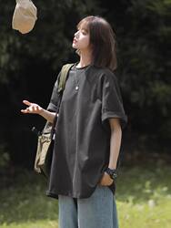 American-Style Simple Pure Cotton Short-Sleeve T-Shirt, Unisex, Summer Japanese-Style Loose Oversize Versatile Student Top