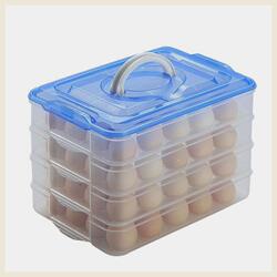 Egg Storage Box, Anti-Drop Egg Holder, Refrigerator Egg Tray, Plastic Household Egg Grid