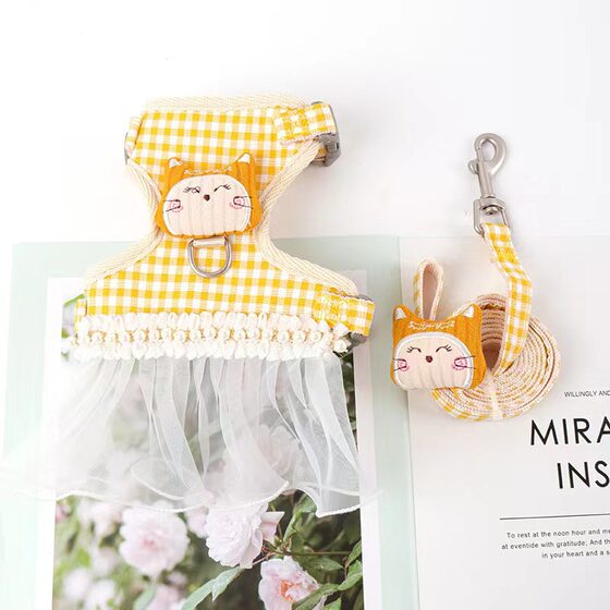 
Cat leash harness, dog walking rope, anti-escape kitten outdoor suit, pet supplies, anti-escape telescopic