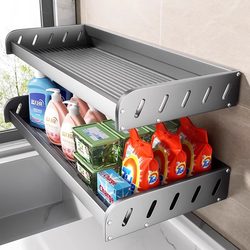 Washing Machine Storage Rack Above the Balcony Laundry Sink, No-Drill Wall-Mounted, Suitable for Living Room, Flower Cultivation, and Bathroom Storage