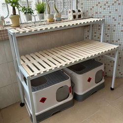 Cat Climbing Frame, Cat House, Tall Flower Stand, Cat Litter Box, Storage Rack, Multi-Layer Pet Supplies Storage Rack, Cat Toilet Shelf