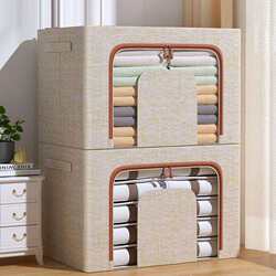 German Fabric Clothing Storage Box for Home Use, Foldable Wardrobe Large Storage Bag for Moving