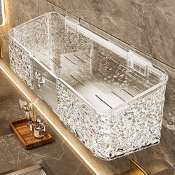 Light Luxury Bathroom Storage Rack, Wall-Mounted, No-Drill Washbasin Organizer, Bathroom Toilet Sink Storage Solution