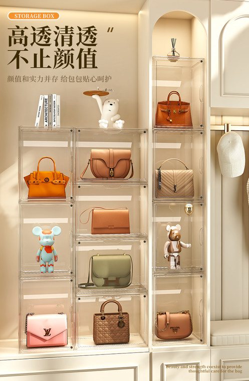Handbag Storage Box Acrylic Purse Box Handbag Display Ideas