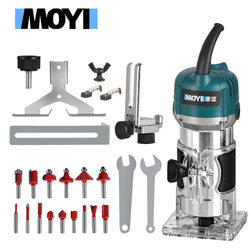 German and Japanese Imported Technology Trimming Machine Direct Sales Electric Woodworking Tools Carving Hole Drilling Slotting Multifunctional Small Size